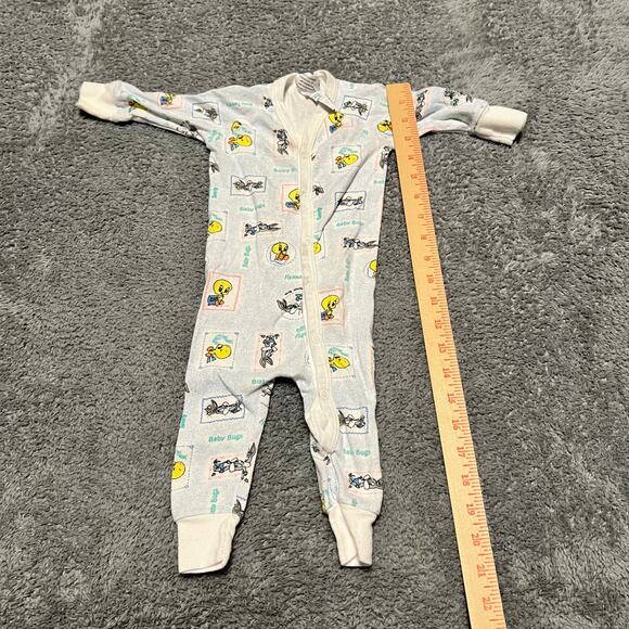 Vintage Looney Tunes Bodysuit Infant Baby Small Tweety Bugs Bunny - Picture 3 of 6